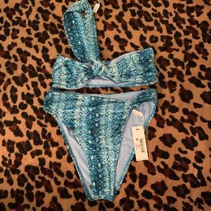 Frankie’s bikini - blue snake skin
